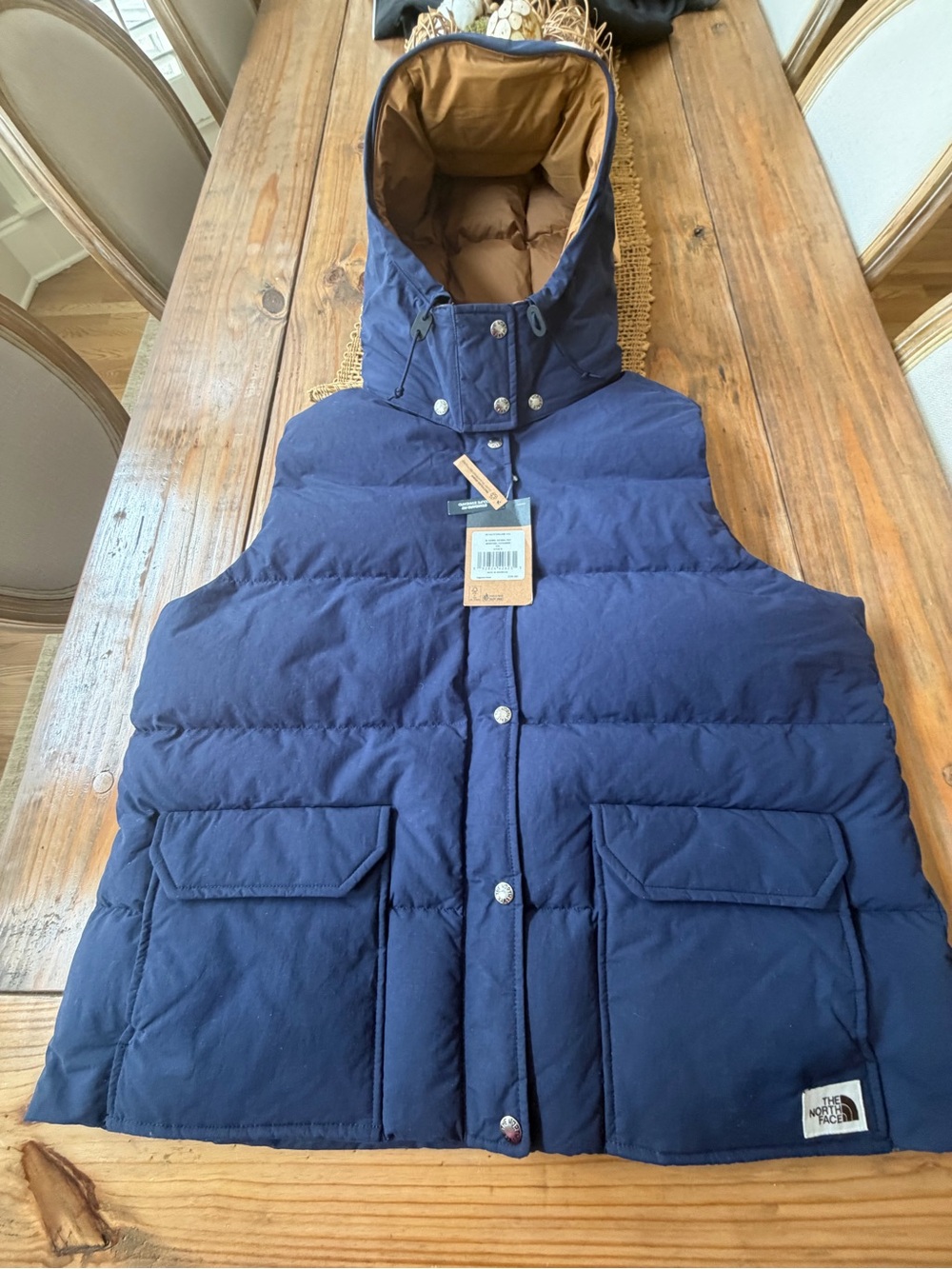 NORTH FACE SIERRA HOODED DOWN VEST RET $229 MENS XXL